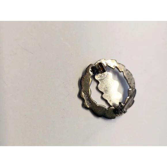 Vintage sterling and 10k mini brooch - Picture 4 of 6